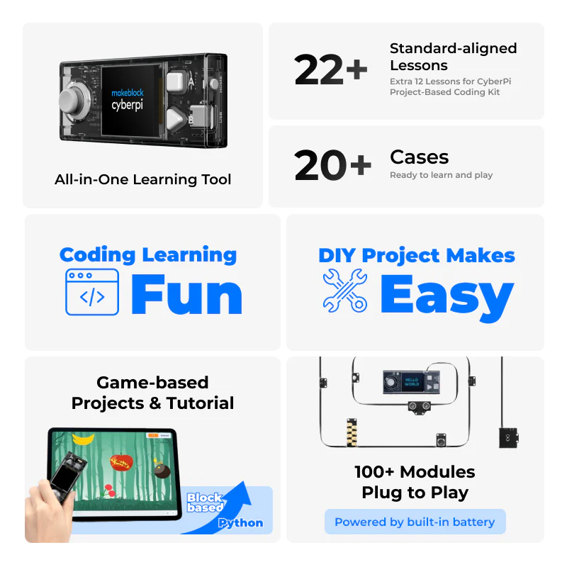 Makeblock CyberPi: Educational Electronics Kits for Beginners to Learn Programming - Image 3