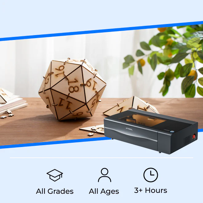 Make a Polyhedral Dice with xTool P2