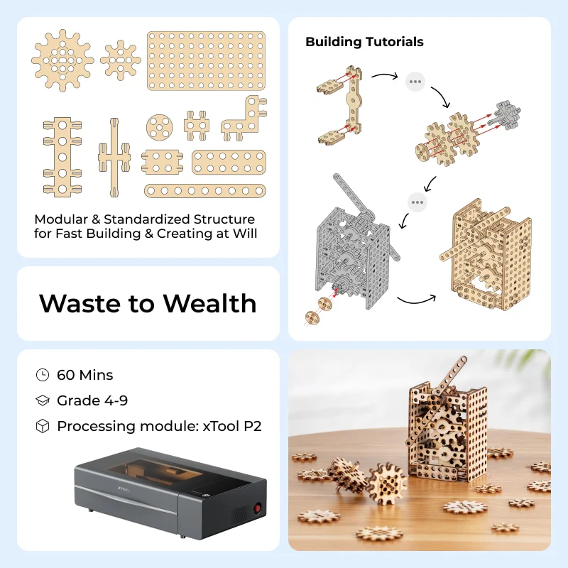 Waste to Wealth: Make a Hand Crank Gear Fan with P2 - Image 2